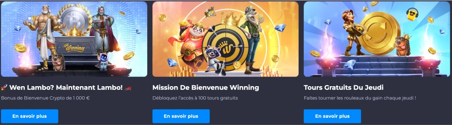 Bienvenue chez Winning casino
